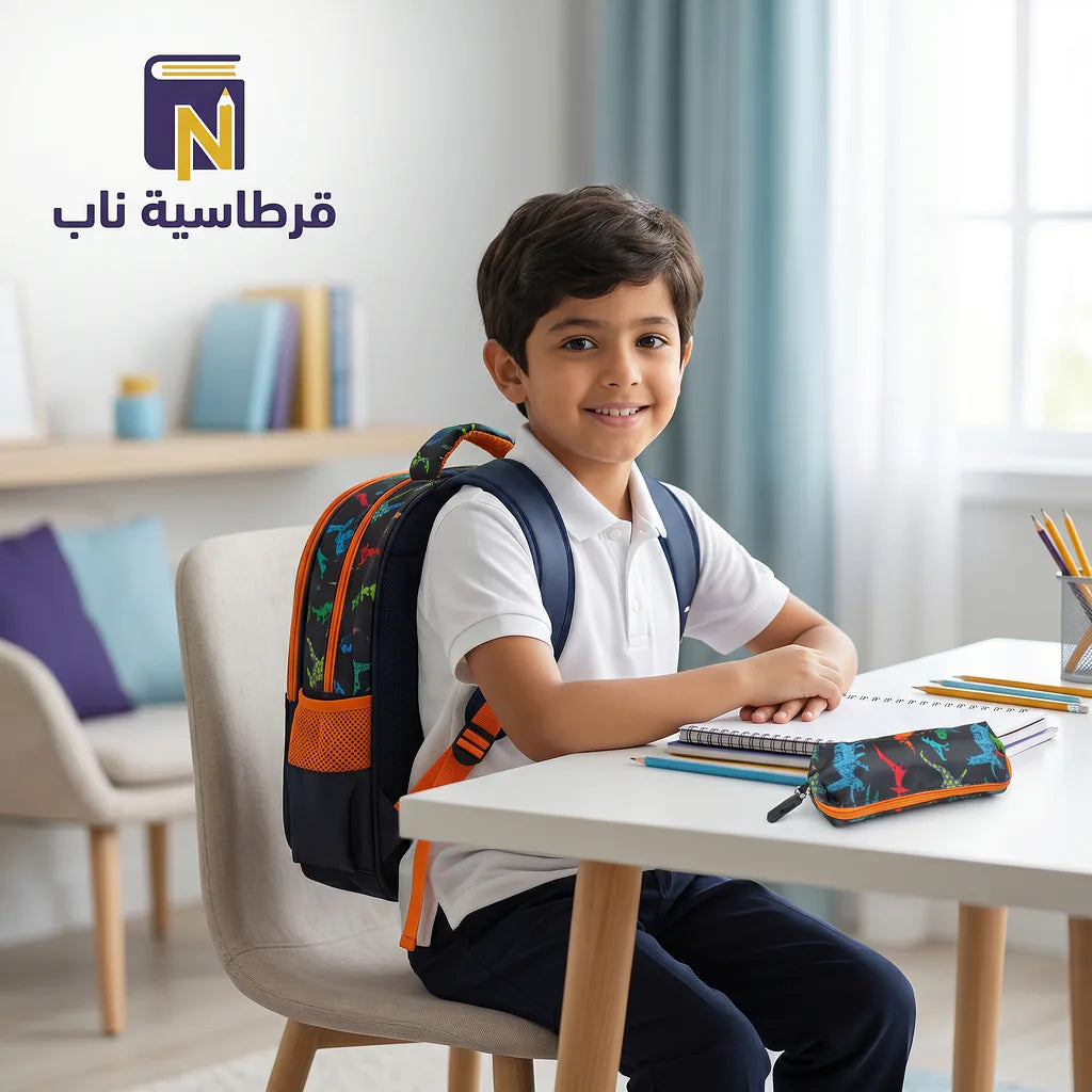 شنطة مدرسية قطعتين اشكال كرتونية