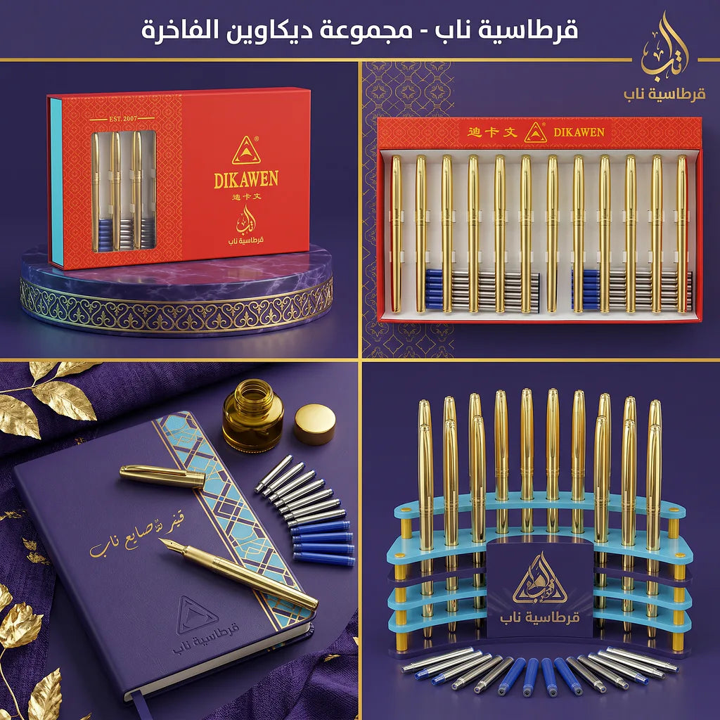 قلم حبر جاف فخم لون ذهبي الصورة الرئيسية للمنتج