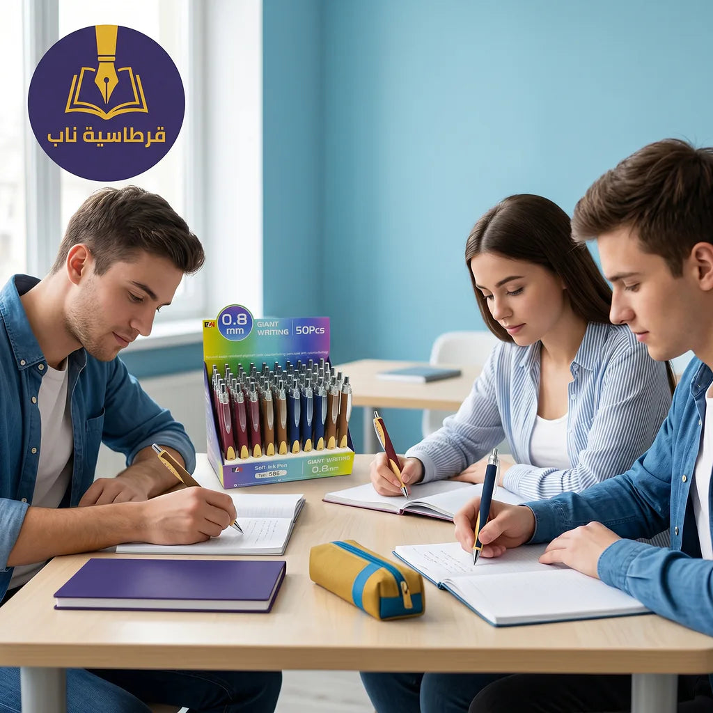 قام حبر جاف لون أزرق 0.8 مم الصورة الرئيسية للمنتج