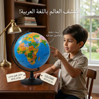 مجسم كرة أرضية عربي بحجم