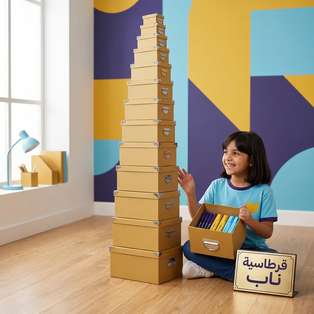 علبة هدايا 13 قطعة لون ذهبي