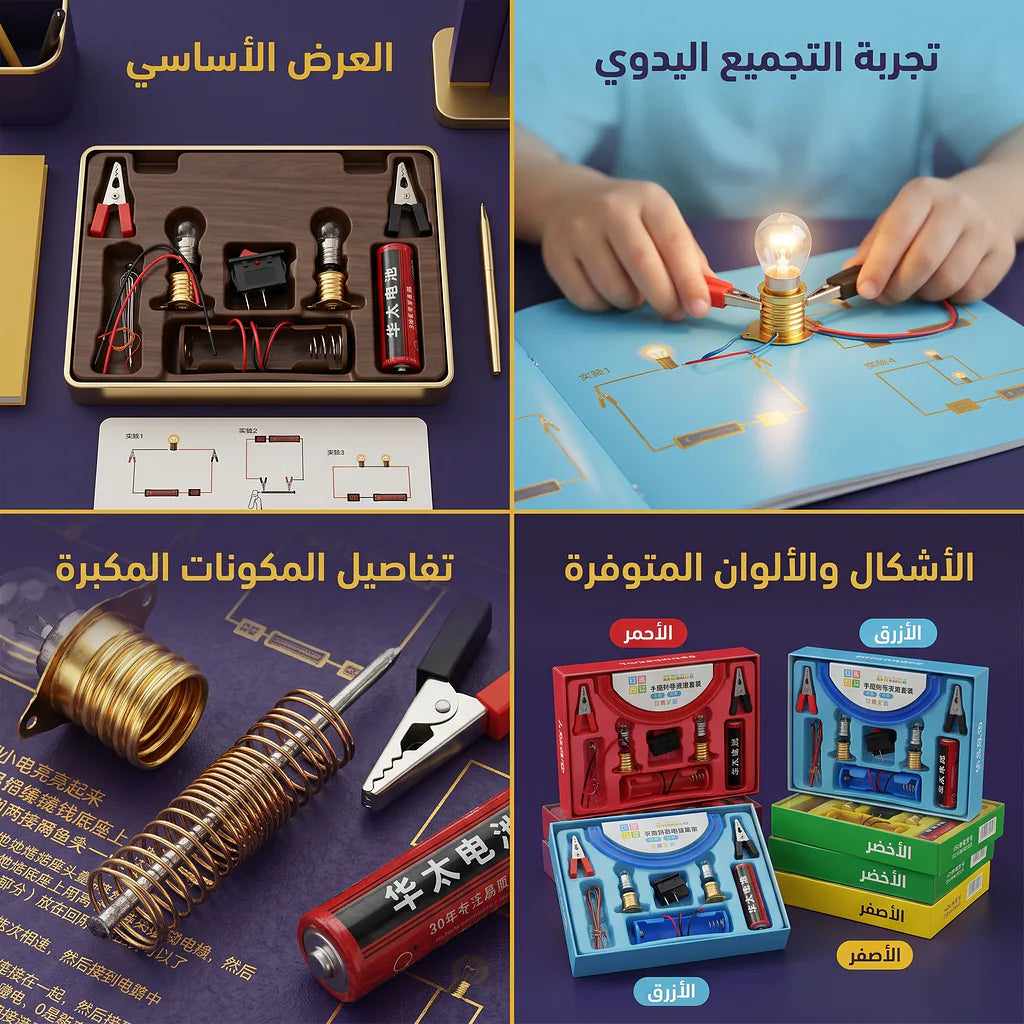 مجموعة تجريبية مع اضاءة
