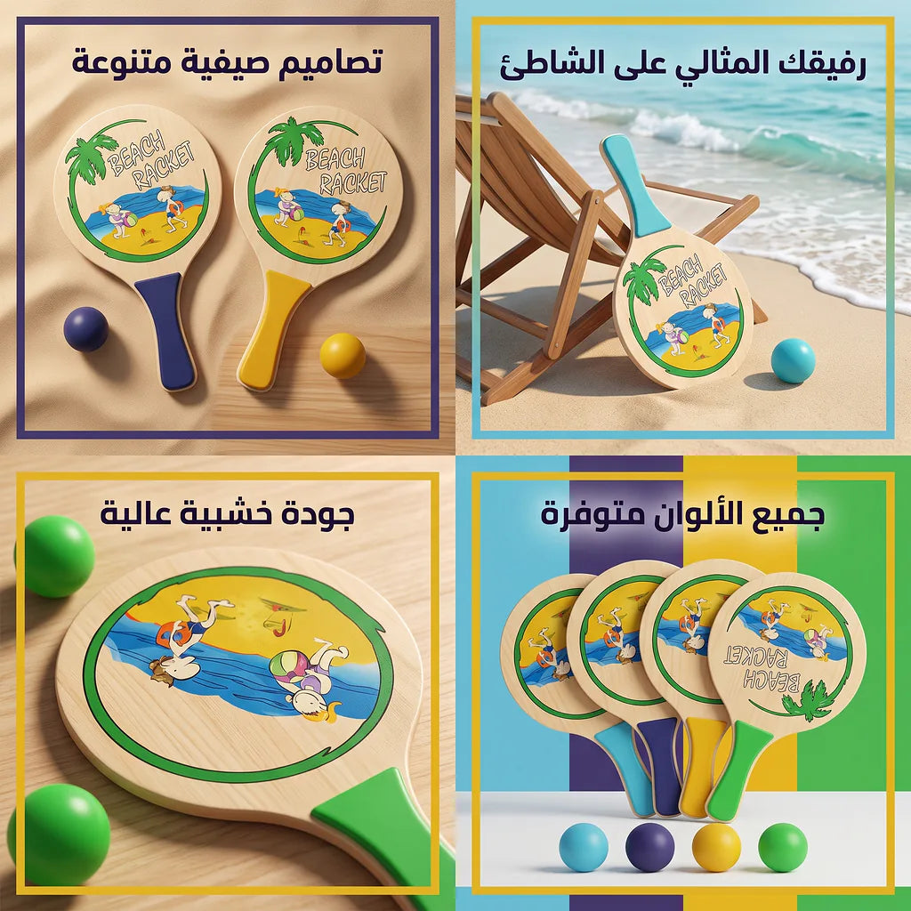 مضارب خشب مع كرة