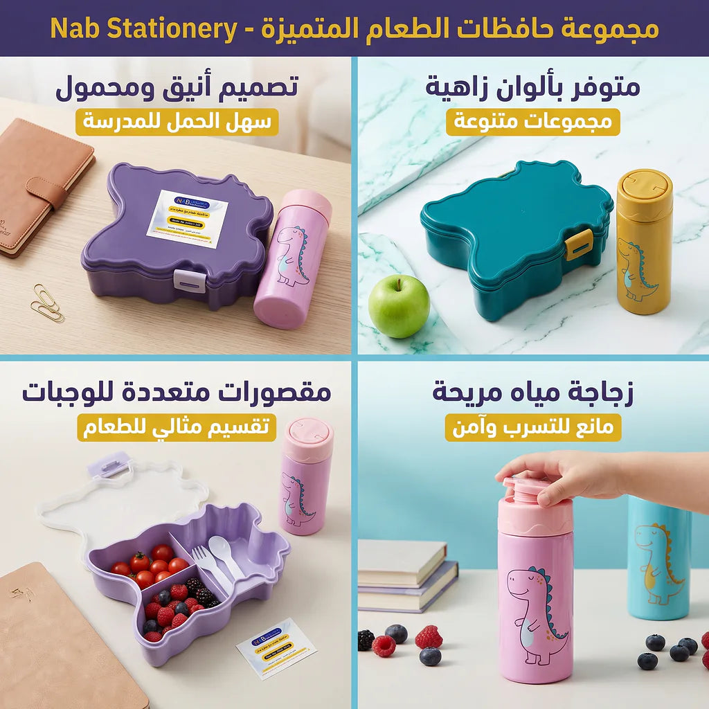 لانش بوكس مع قارورة ماء