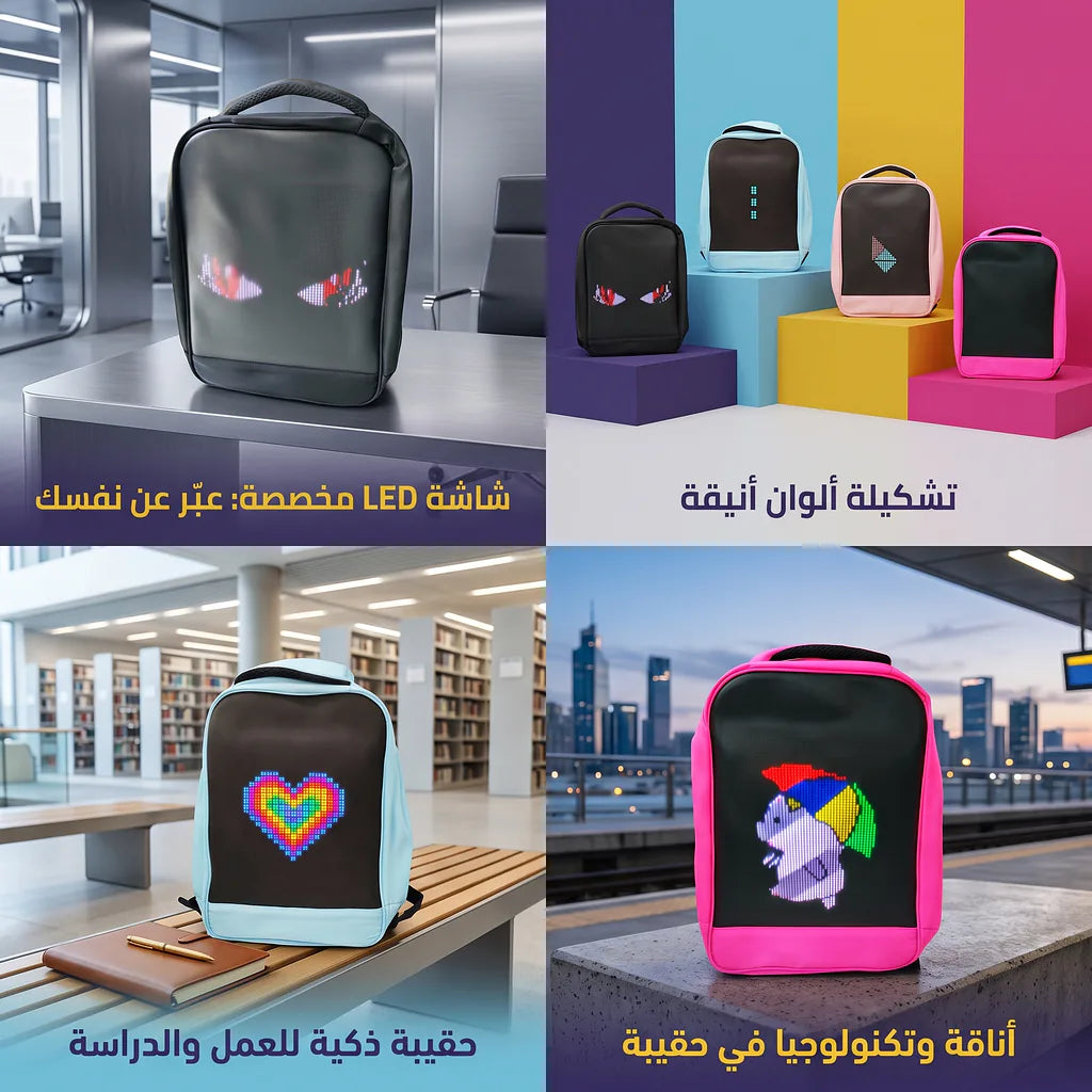 حقيبة ظهر مع شاشة