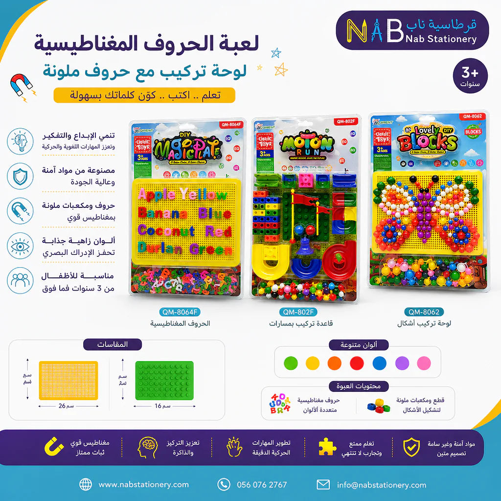 مجموعة احرف إنكليزية مع قاعدة شبكية