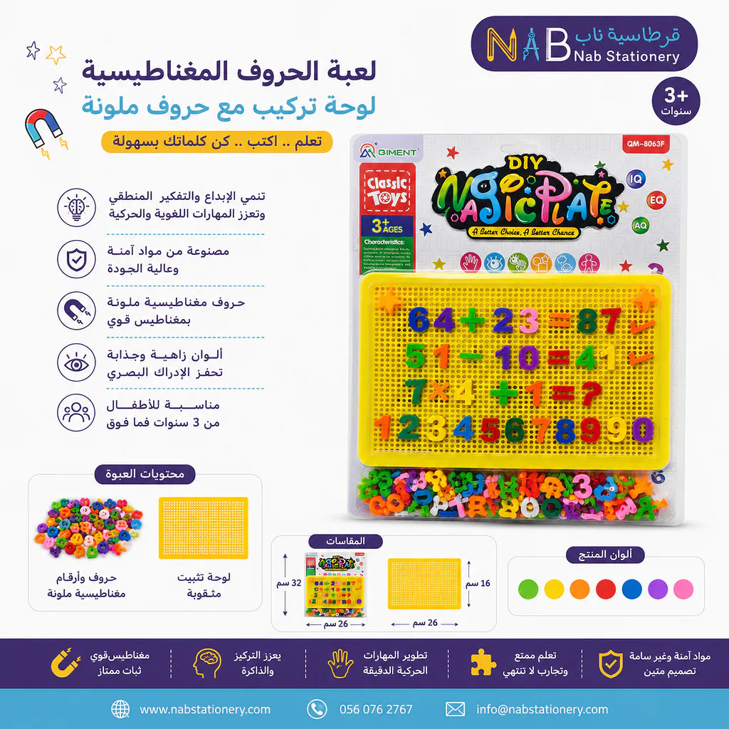 مجموعة ارقام مع قاعدة شبكية