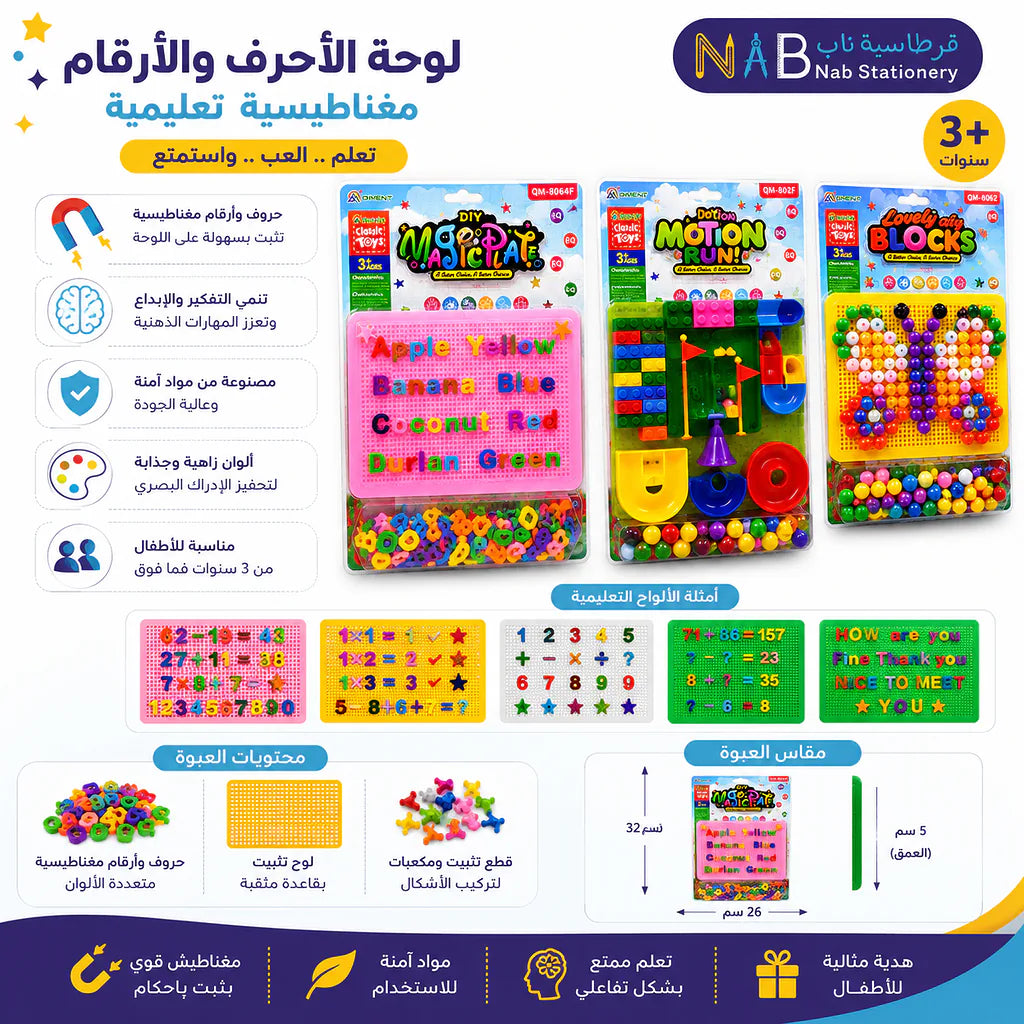 مجموعة ارقام مع قاعدة شبكية