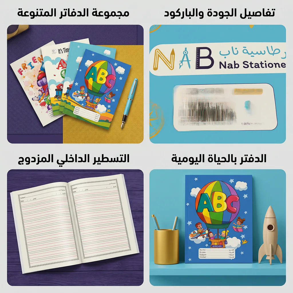 دفتر انجليزي 80 صفحة 3 حبة A5