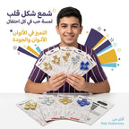 شمع حفلات بلاستيكي شكل قلب