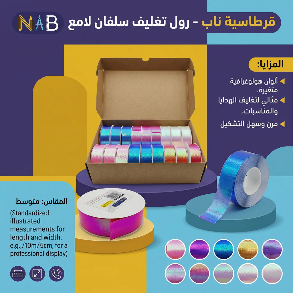 رول سلفان تغليف لامع متوسط