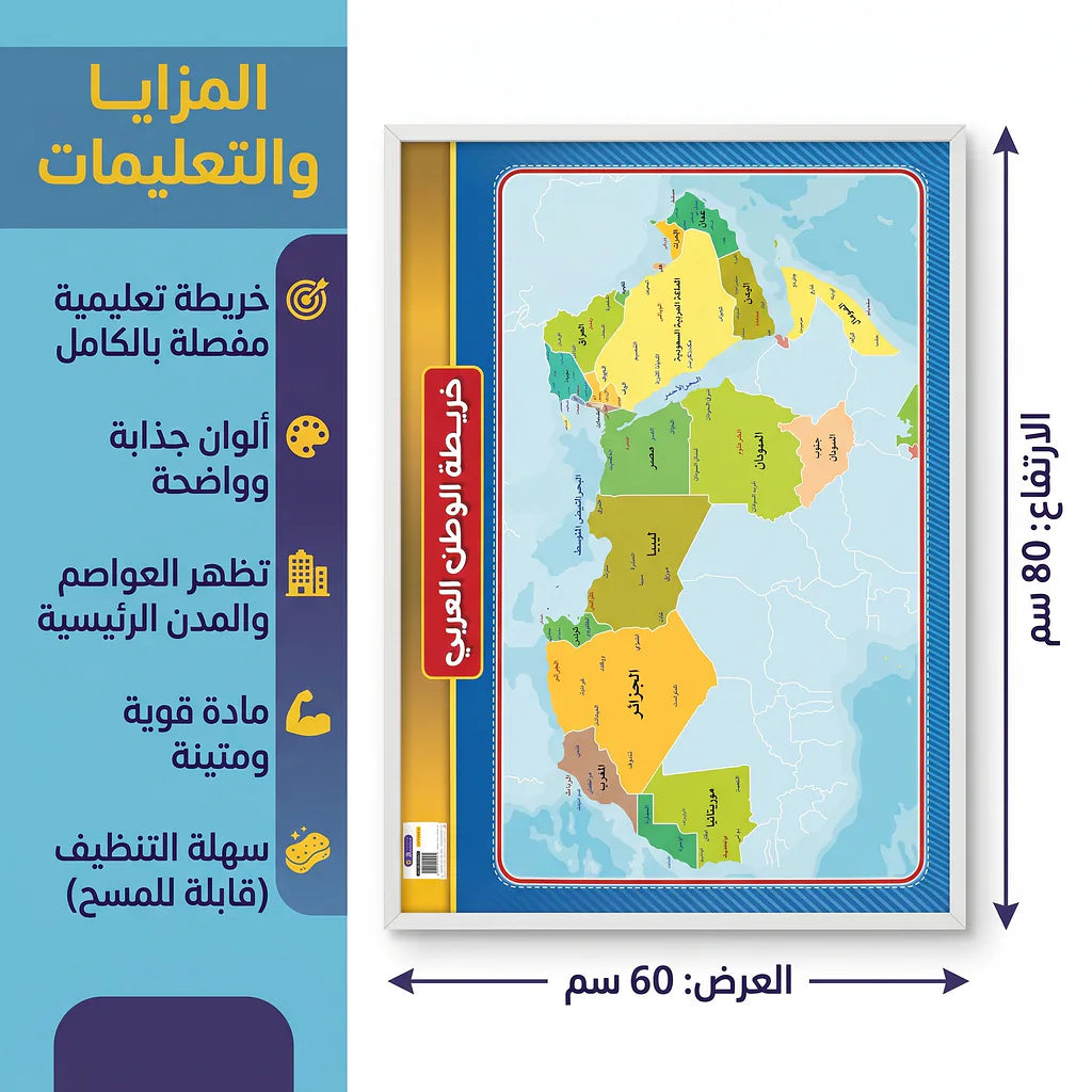 خريطة الوطن العربي التفصيلية