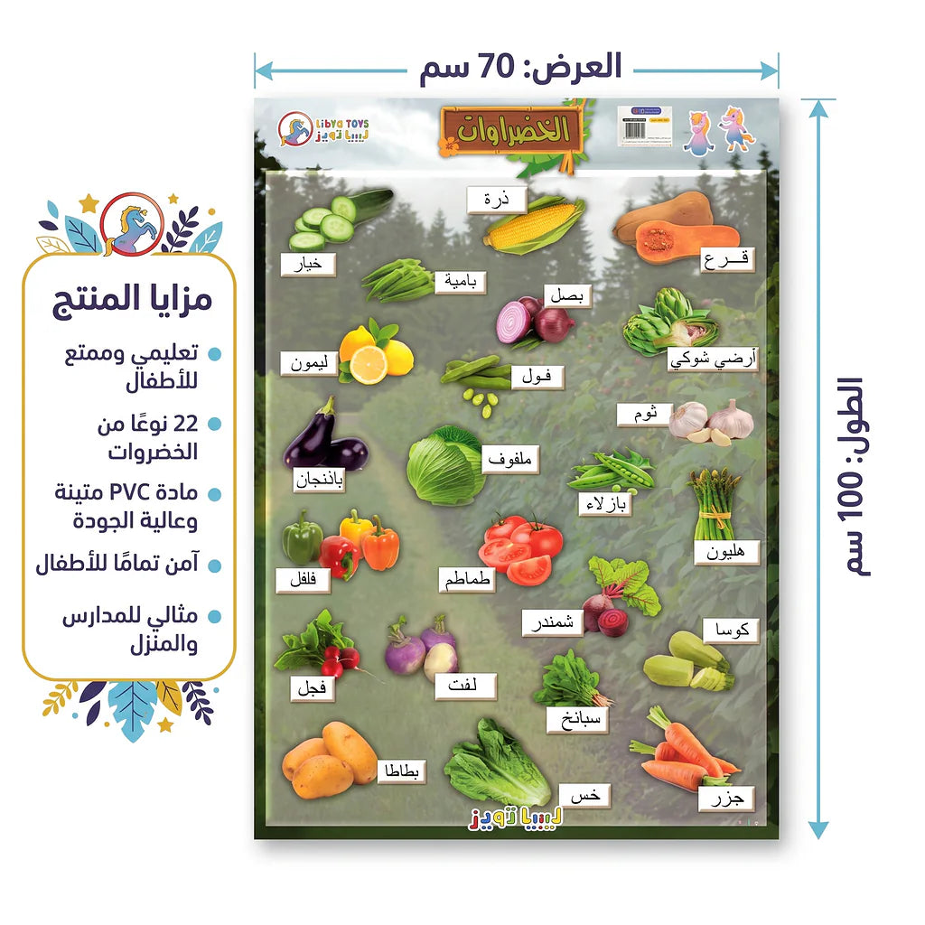 كتاب تعلم اسماء  الخضراوات