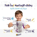 مبراة مع حافظة شكل رائد فضاء