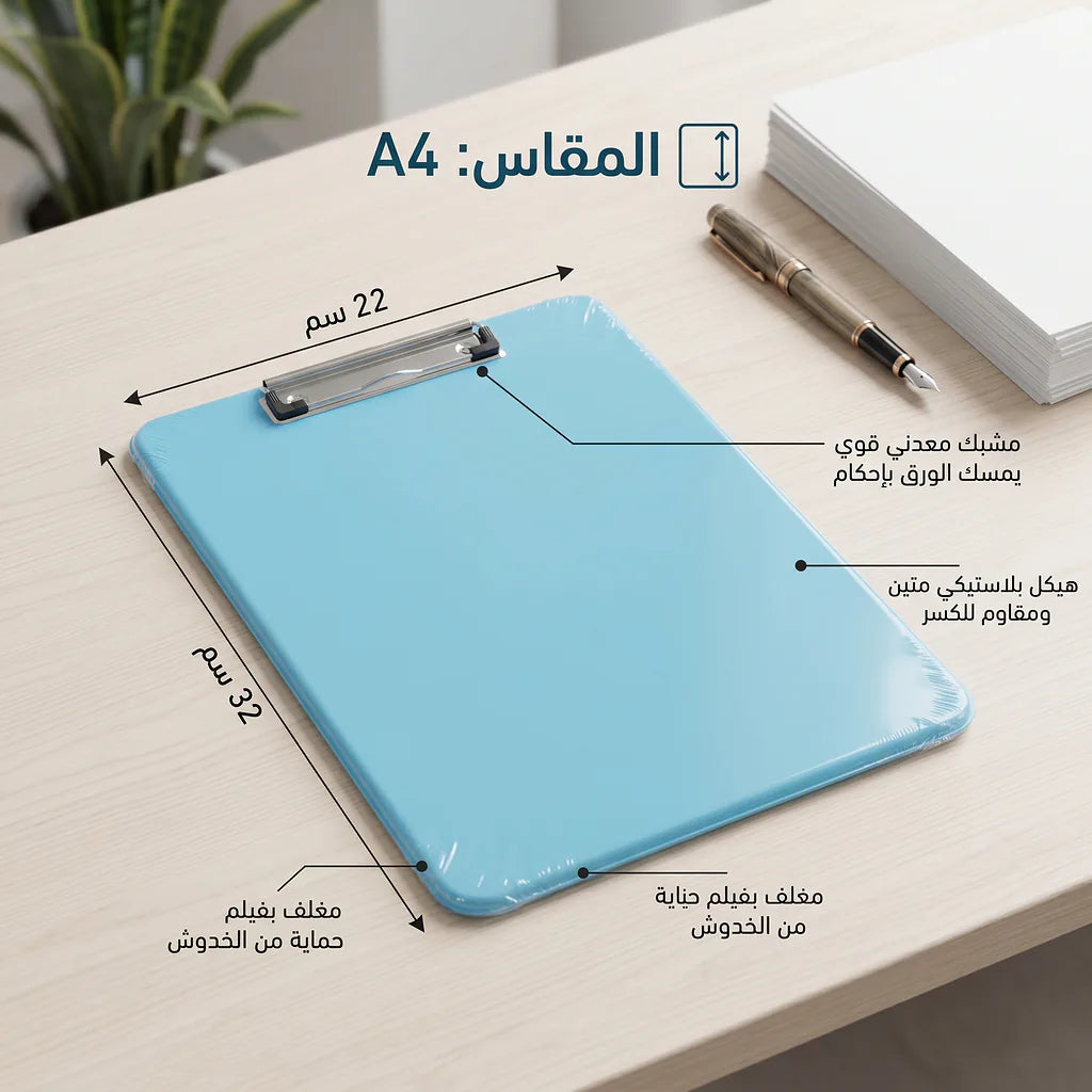 حافظة ملفات و مشبك لوحة A4
