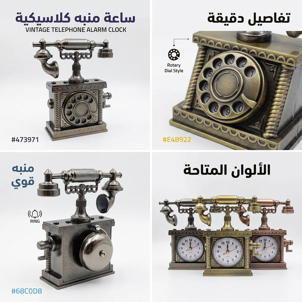 ساعة منبة شكل هاتف