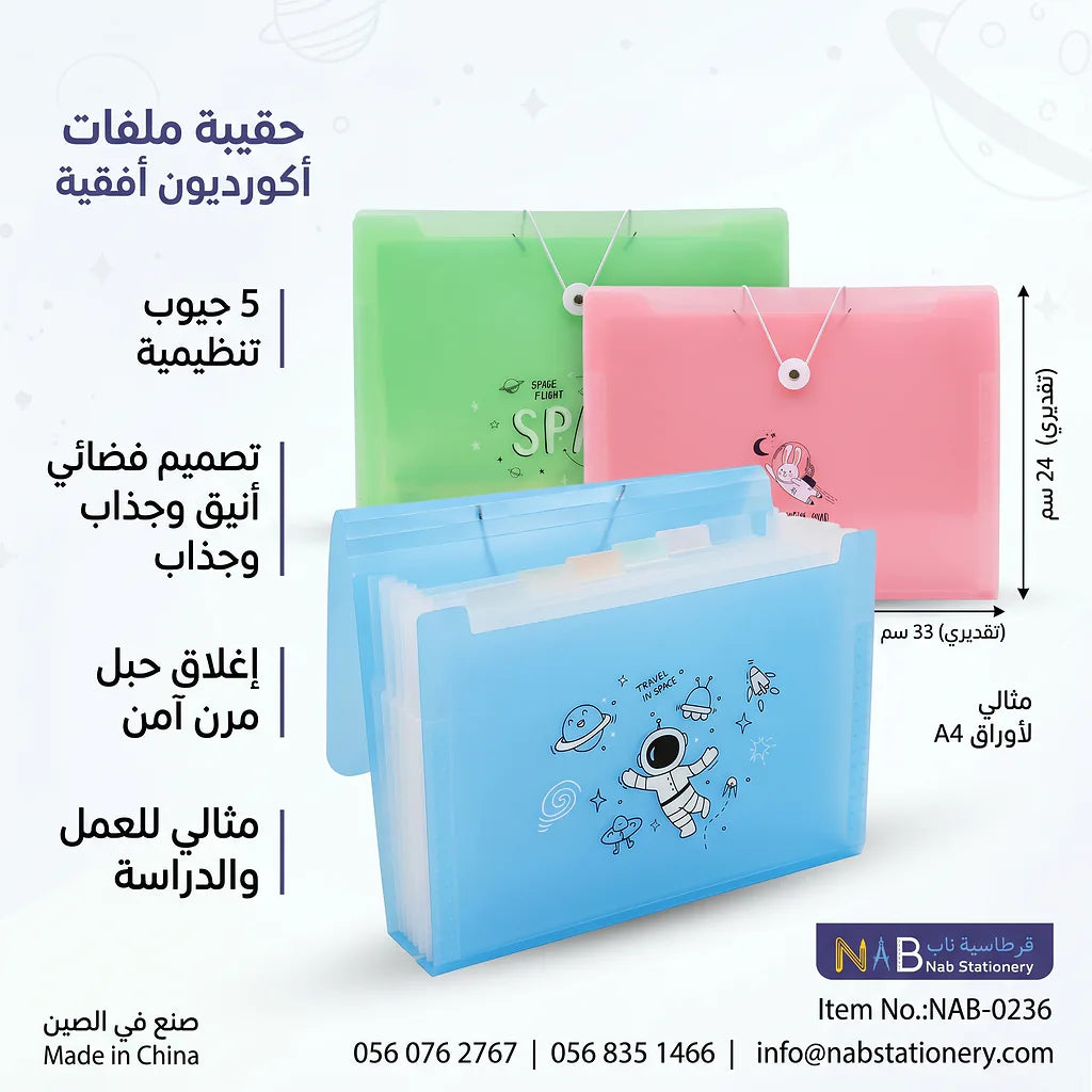 حقيبة أكورديون أفقية الصورة الرئيسية للمنتج
