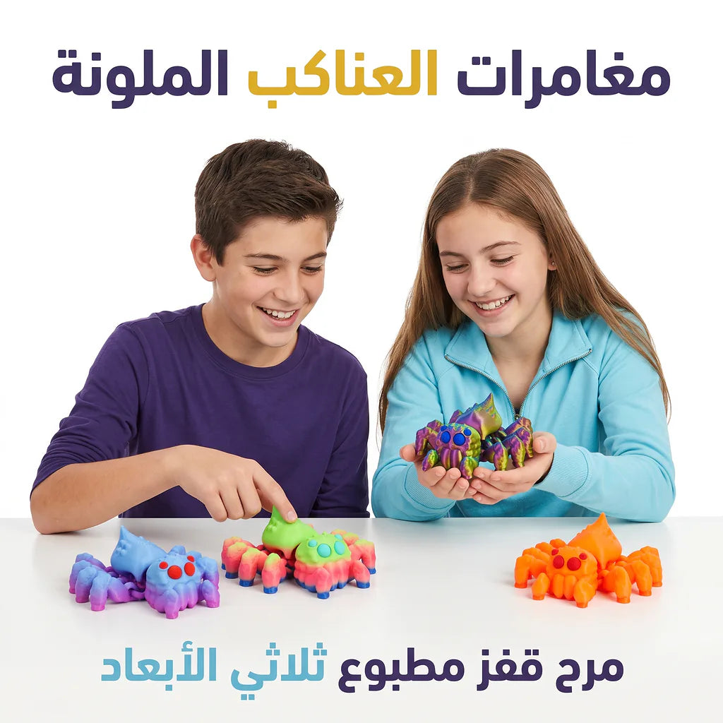 لعبة عنكبوت ملون مفصلي