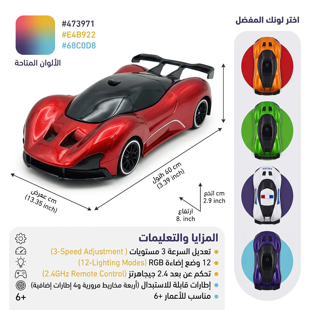 سيارة شرطة لاسلكية جهاز تحكم