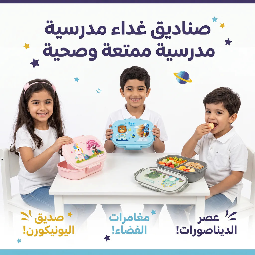 لانش بوكس كرتوني بلاستيكي /