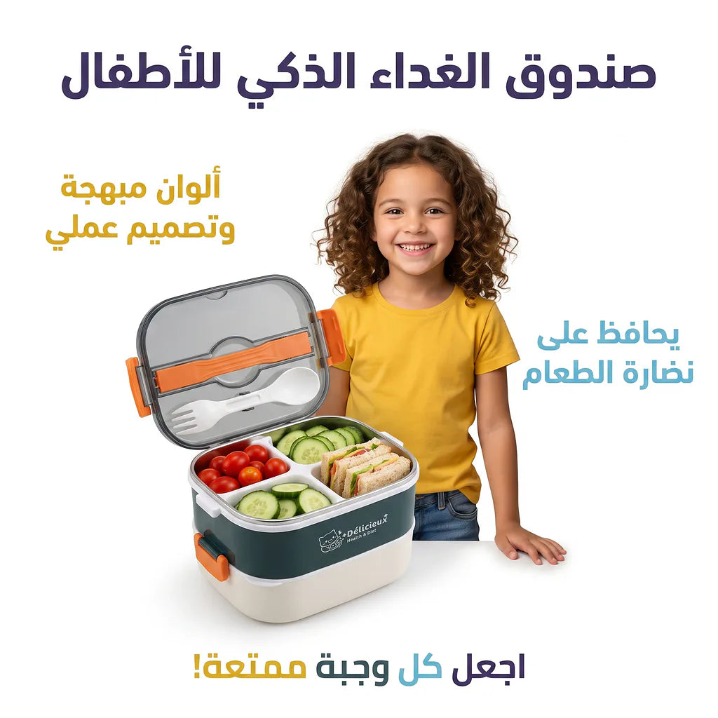 لانش بوكس بيضاوي مزدوج الطبقات / 1150 مل