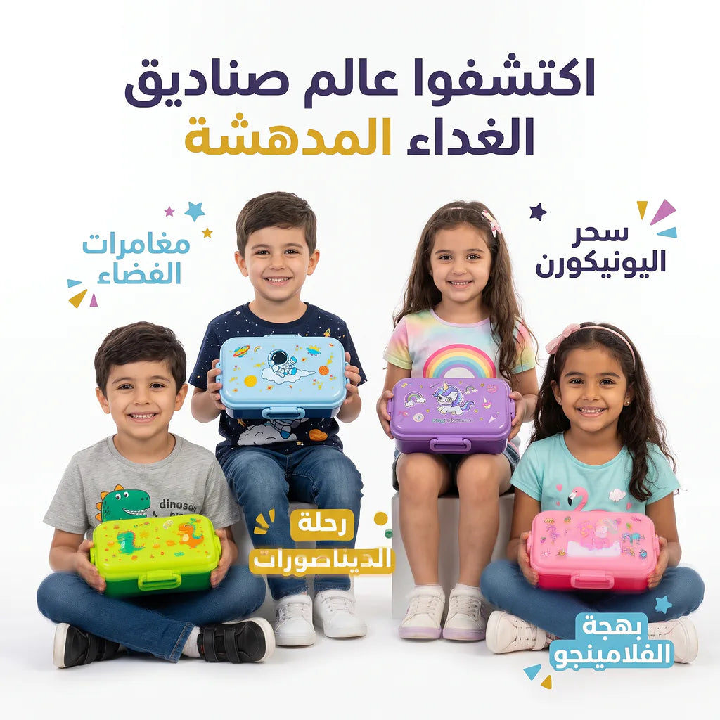 لانش بوكس كرتوني كبير / 900 مل