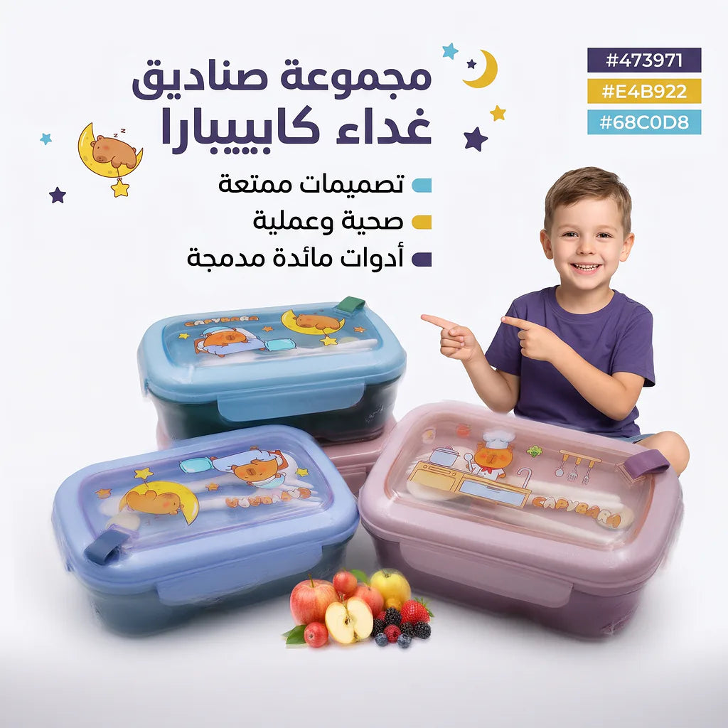 لانش بوكس قسمين /