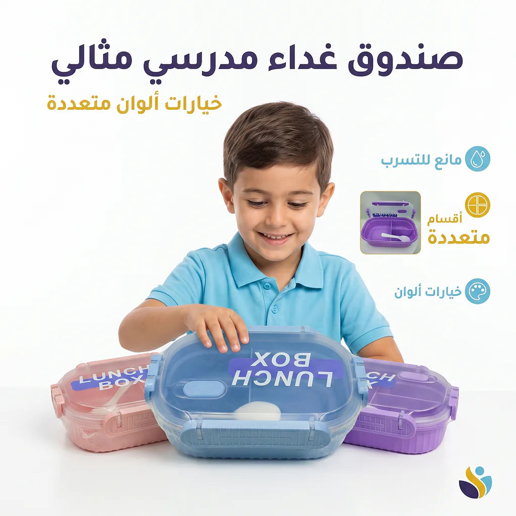 لانش بوكس مع معلقة / 1000 مل