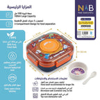 لانش بوكس بثلاث حجرات 1100 مل + وعاء 150 مل +  ملعقة