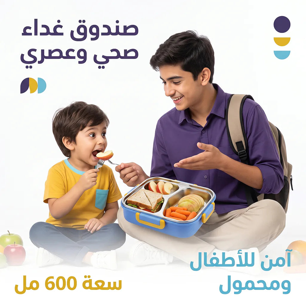 لانش بوكس مقاوم للصدا بثلاث حجرات /