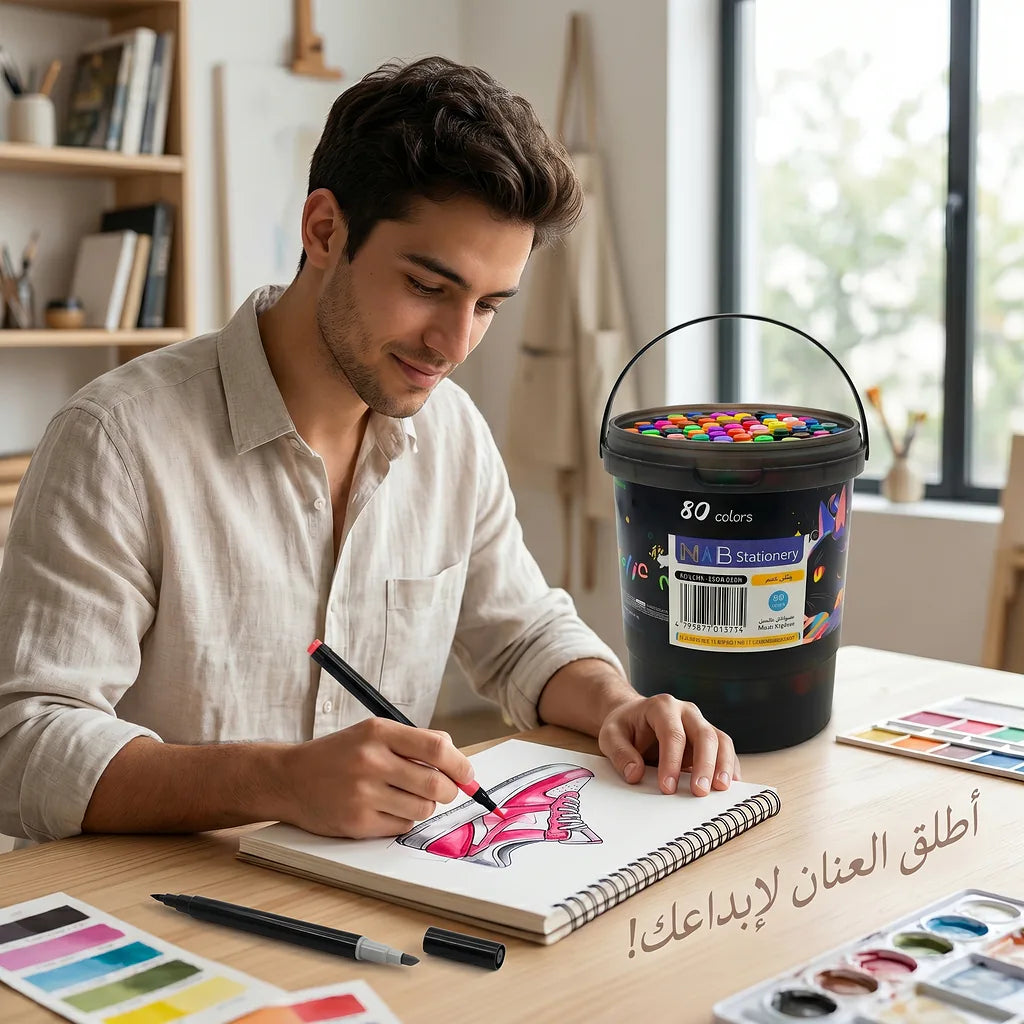 علبة الوان اكرليك 80 لون