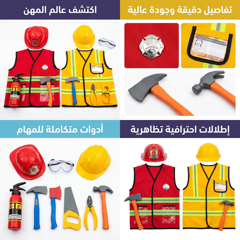 طقم بدلة رجل الإطفاء للأطفال Main image