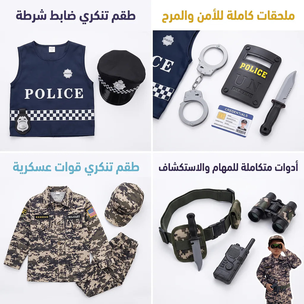 طقم بدلة رجال الشرطة للأطفال