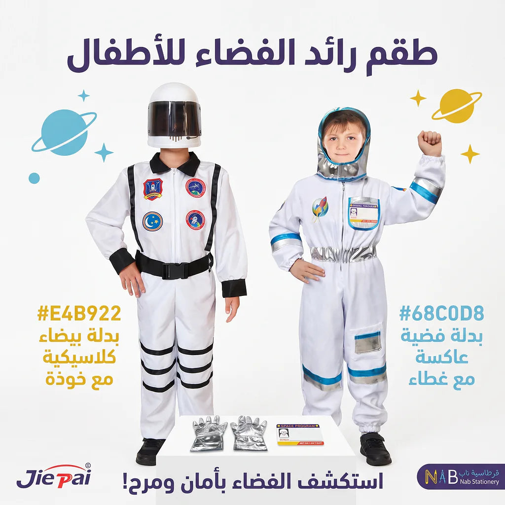 طقم بدلة رائد الفضاء للأطفال