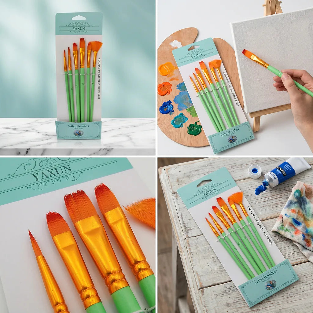 مجموعة فرش رسم صغيرة 5 فرش