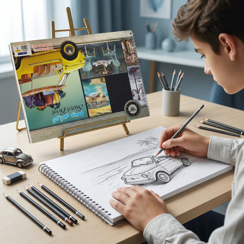دفتر رسم 100 غرام 30 صفحة مقاس B4
