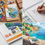 دفتر رسم 180 غرام 24 صفحة مقاس B4