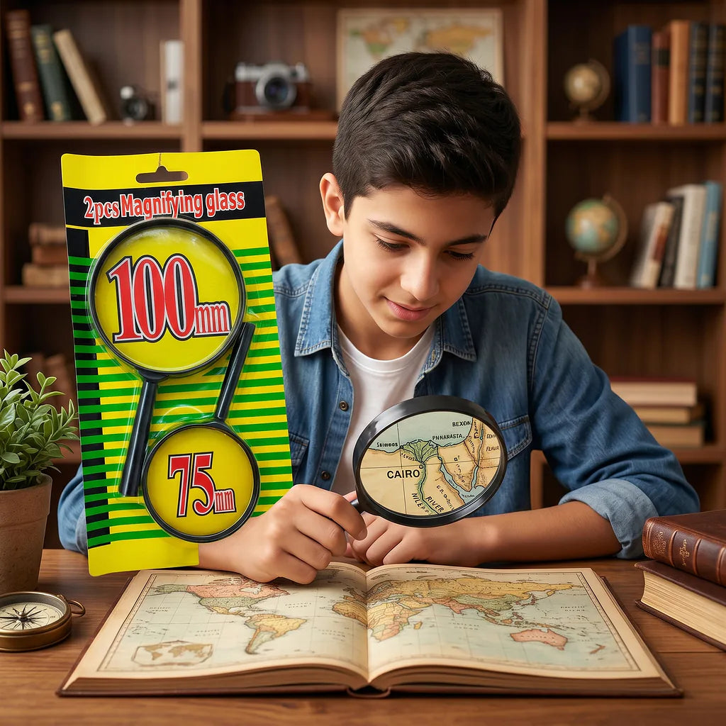 2عدسة مكبرة زجاجية 75+