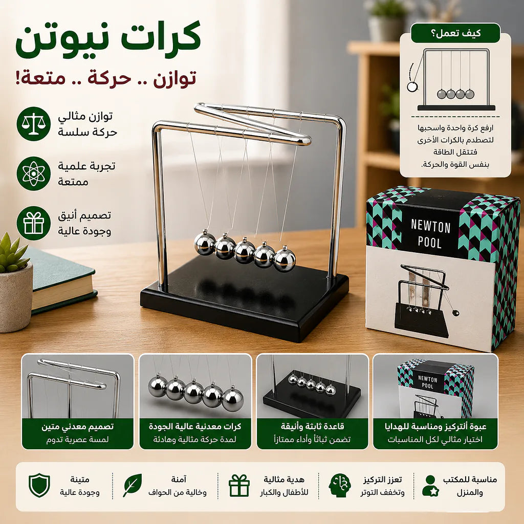 كرات نيوتن حرف Z كبيرة الصورة الثانوية للمنتج