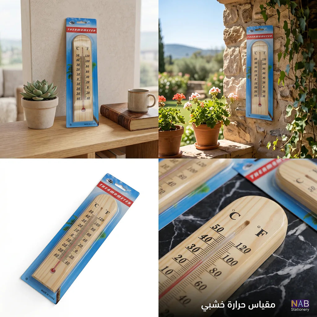مقياس حرارة خشبي6*26.5  سم الصورة الرئيسية للمنتج