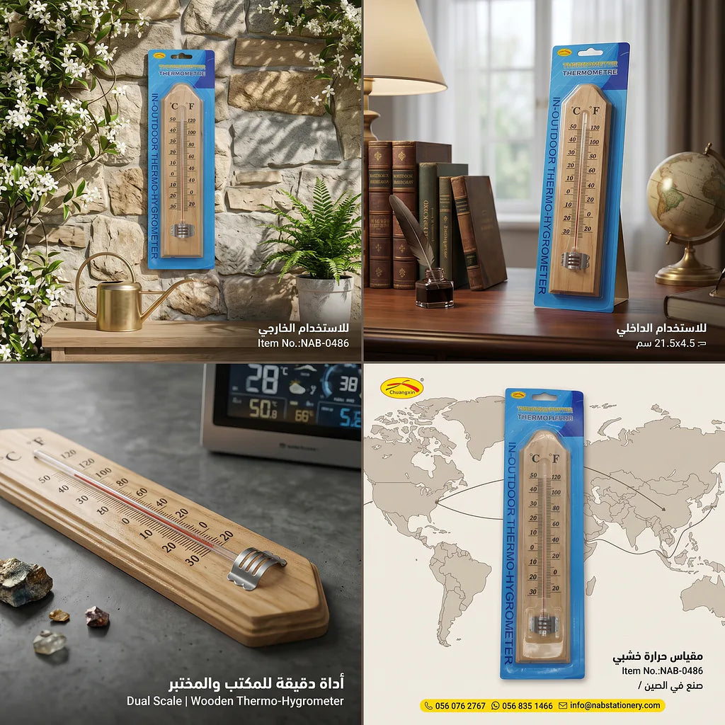 مقياس حرارة خشبي4.9*21.5 سم