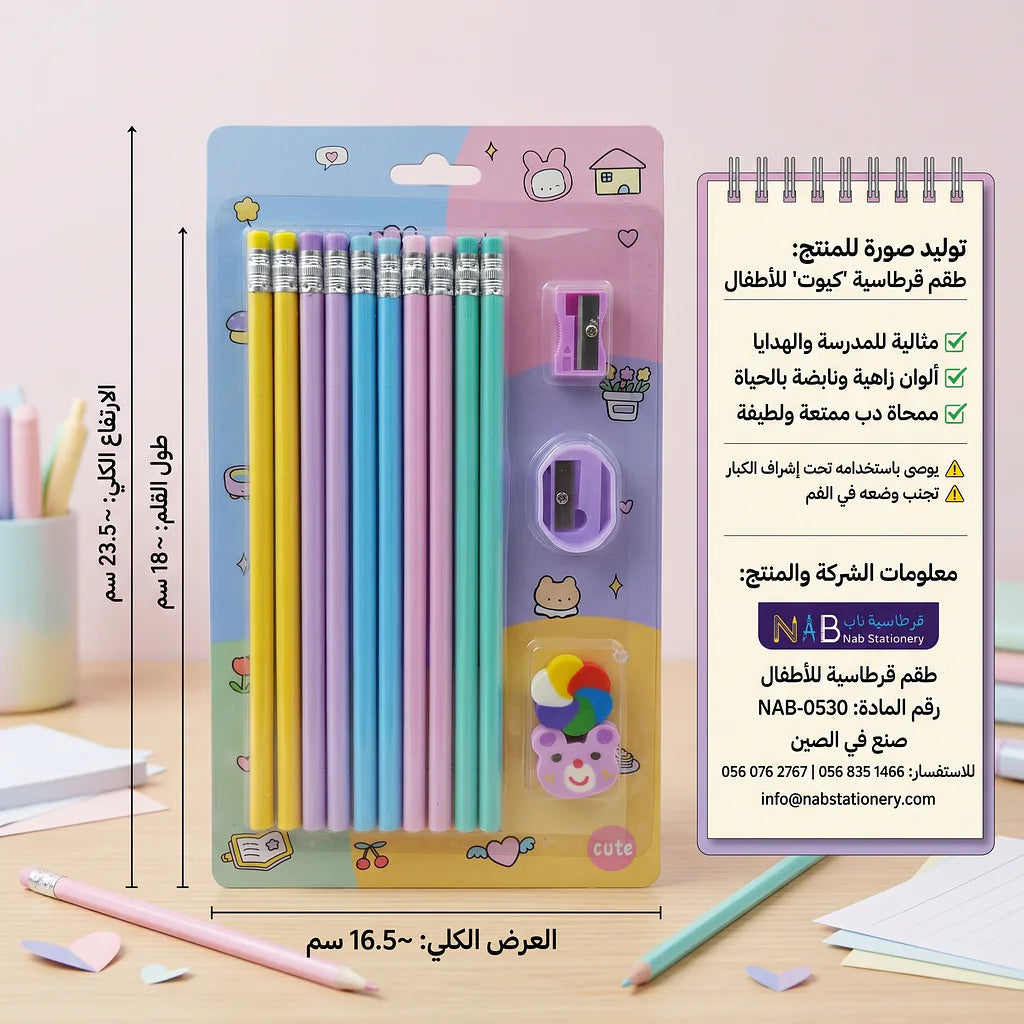 طقم قرطاسية للأطفال الصورة الثانوية للمنتج