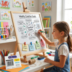 سبورة بيضاء اطار خشبي مقاس 50X70