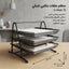 حامل ملفات أسود 3 طبق